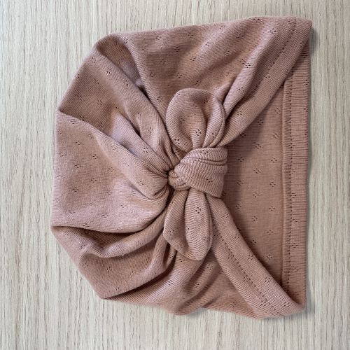 Les Petits Marmots | Turban jersey pointelle (6-12mois/12-24mois) - Marsala