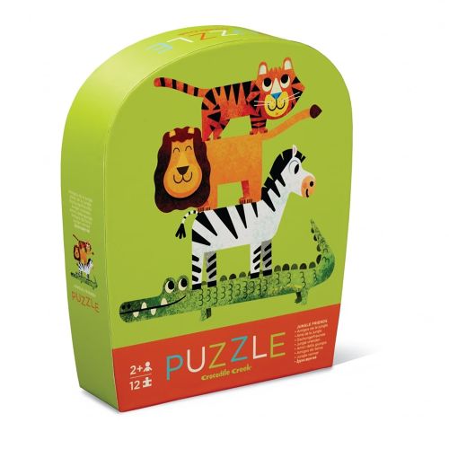 Les Petits Marmots | Puzzle amis de la jungle 12 pièces - Crocodile Creek