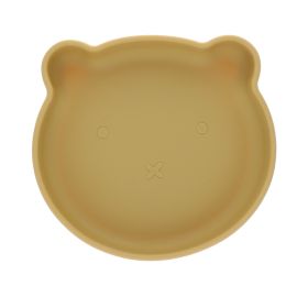 Les Petits Marmots | Assiette ours silicone - moutarde